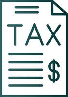 Tax Line Gradient Icon vector