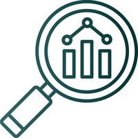Market Research Line Gradient Icon vector