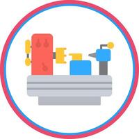Machine Flat Circle Icon vector