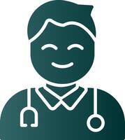 Male Doctor Glyph Gradient Icon vector