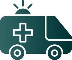 Ambulance Glyph Gradient Icon vector