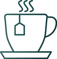 Cup Of Tea Line Gradient Icon vector