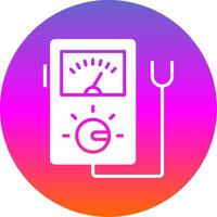 Tester Glyph Gradient Circle Icon Design vector