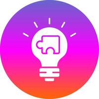 Solution Glyph Gradient Circle Icon Design vector