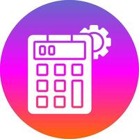 Calculator Glyph Gradient Circle Icon Design vector