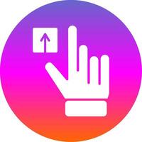 Hand Tap Glyph Gradient Circle Icon Design vector