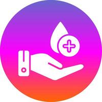 Donate Blood Glyph Gradient Circle Icon Design vector