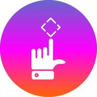 Gestures Glyph Gradient Circle Icon Design vector