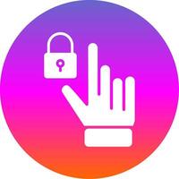Lock Glyph Gradient Circle Icon Design vector