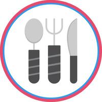 Cooking Utensils Flat Circle Icon vector