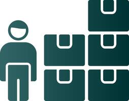 Control Glyph Gradient Icon vector