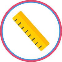 Ruler Flat Circle Icon vector