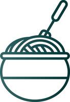 Noddles Line Gradient Icon vector