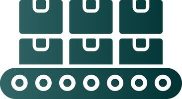 Conveyor Glyph Gradient Icon vector