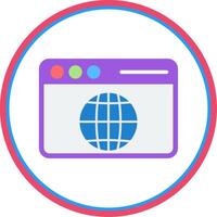 Web Flat Circle Icon vector
