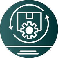 Integrated Logistics Glyph Gradient Icon vector