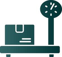 Weighting Glyph Gradient Icon vector