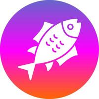 Tuna Glyph Gradient Circle Icon Design vector