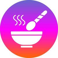 Soup Glyph Gradient Circle Icon Design vector