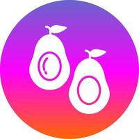 Avocado Glyph Gradient Circle Icon Design vector