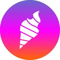 Ice Cream Glyph Gradient Circle Icon Design vector