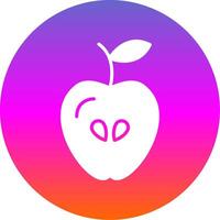 Apple Glyph Gradient Circle Icon Design vector