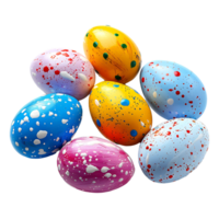 Painted easter eggs on transparent Background png