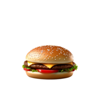 Hamburger on isolated transparent background png