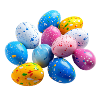 Painted easter eggs on transparent Background png