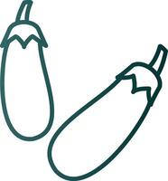 Eggplant Line Gradient Icon vector