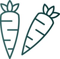 Carrots Line Gradient Icon vector