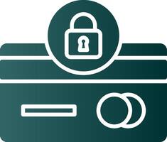 Credit Card Security Glyph Gradient Icon vector
