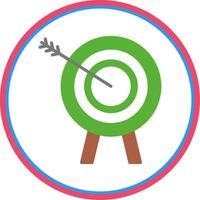 Aim Flat Circle Icon vector