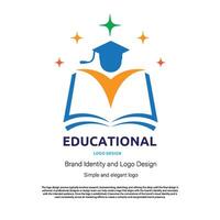 Teaching, education, and study logo design for graphic designer or web developer vector