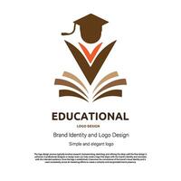 Teaching, education, and study logo design for graphic designer or web developer vector