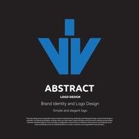 abstract minimalist logo design for brand or company vector