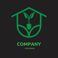 Garden and farm logo design for brand company and identity vector