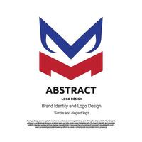 abstract minimalist logo design for brand or company vector