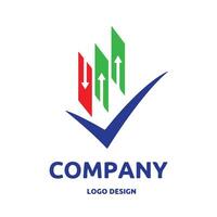 investment and trading logo design for graphic designer or web developer vector