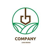 Garden and farm logo design for brand company and identity vector