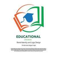 Teaching, education, and study logo design for graphic designer or web developer vector