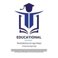 Teaching, education, and study logo design for graphic designer or web developer vector