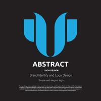 abstract minimalist logo design for brand or company vector