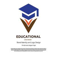 Teaching, education, and study logo design for graphic designer or web developer vector