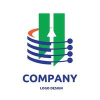 investment and trading logo design for graphic designer or web developer vector