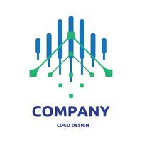 investment and trading logo design for graphic designer or web developer vector