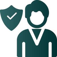 Employee Insurance Glyph Gradient Icon vector