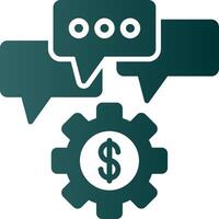 Business Dialog Glyph Gradient Icon vector
