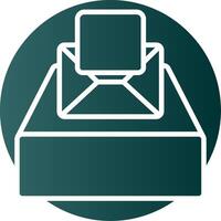 Project Inbox Glyph Gradient Icon vector