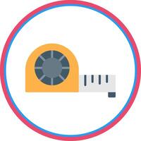 Measure Tape Flat Circle Icon vector